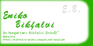 eniko bikfalvi business card